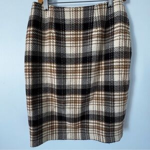 Vintage Jax & Mélanie Lyne Wool Plaid Pencil Skirt | Size 10